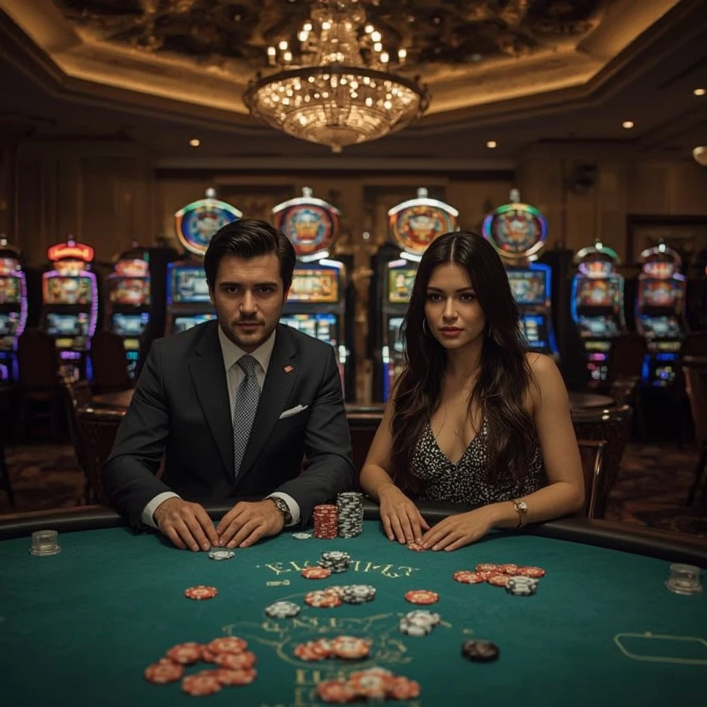 Dos jugadores de póker en CASHALOT CASINO